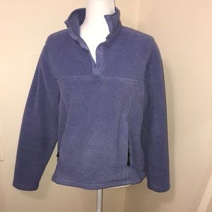 L.L.BEAN Lavender Pullover with Buttons Size M